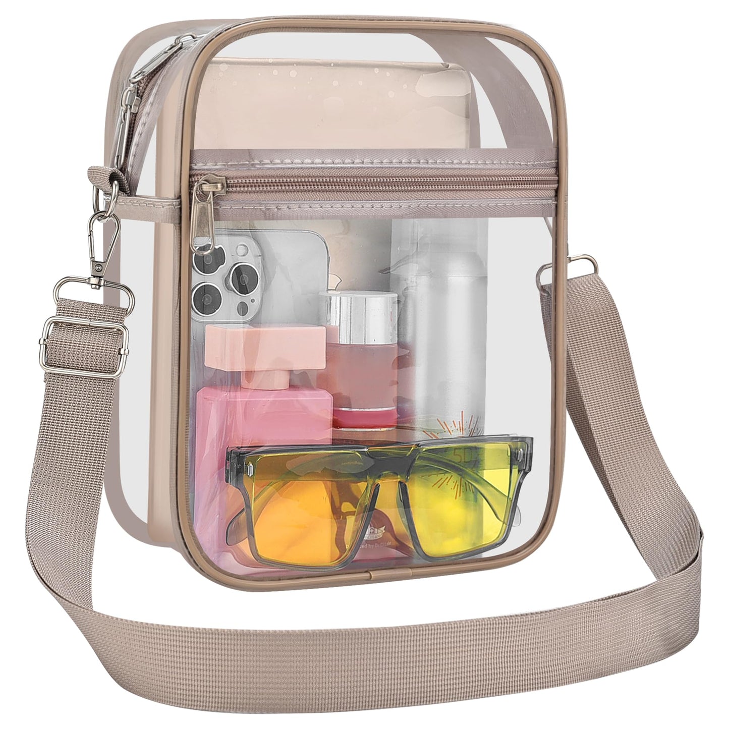 USPECLARE Clear Purse for Stadium Events Transparent Messenger Bag