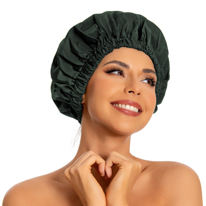 Edoneery Shower Caps for Women Reusable Waterproof, Shower Hair Cap