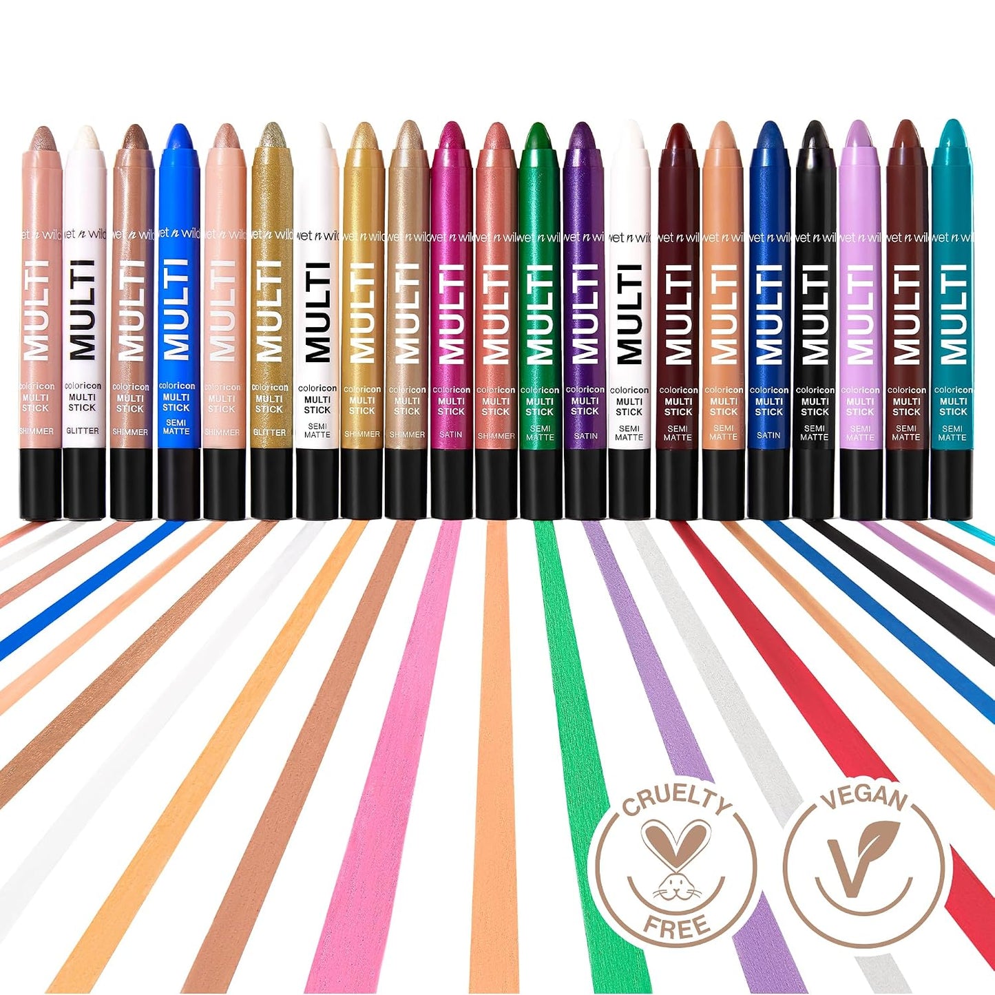 wet n wild Color Icon Cream Eyeliner Eyeshadow Multi-Stick, Moisturizing, Nourishing Velvety Cream-to-Powder Buildable & Blendable Formula, Cruelty-Free & Vegan - Brown Sugar