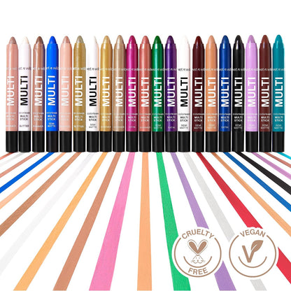 wet n wild Color Icon Cream Eyeliner Eyeshadow Multi-Stick, Moisturizing, Nourishing Velvety Cream-to-Powder Buildable & Blendable Formula, Cruelty-Free & Vegan - Brown Sugar