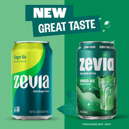 Zevia Zero Sugar Soda, Cola, 12 oz Cans (24-Pack) – Naturally Sweetened, Zero Calorie Sugar Free Soda - Non-GMO Project Verified, Gluten-Free, Vegan
