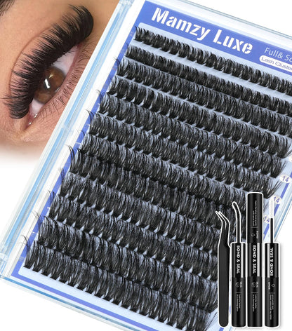 Lash Clusters Wispy 100D Eyelash Clusters 10-18mm Fluff Cluster Eyelash Extensions D Curl No Plastic Feel Individual Lashes Extension 204 Pcs Versatile False Eyelashes Clusters