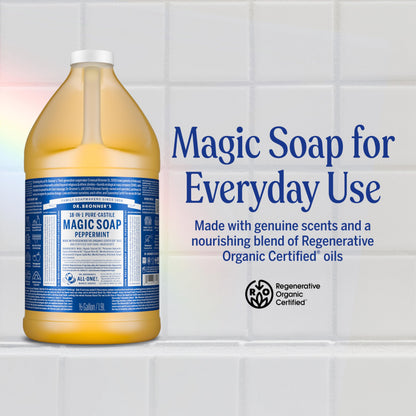 Dr. Bronner's Peppermint Pure-Castile Liquid Soap, Hand Soap, 32 oz