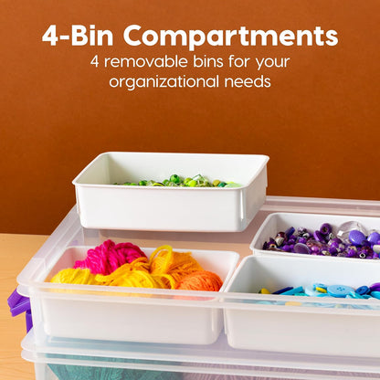IRIS USA Storage Bins with Lids |Made in USA| 5 Qt - (6-Pack) - Clear