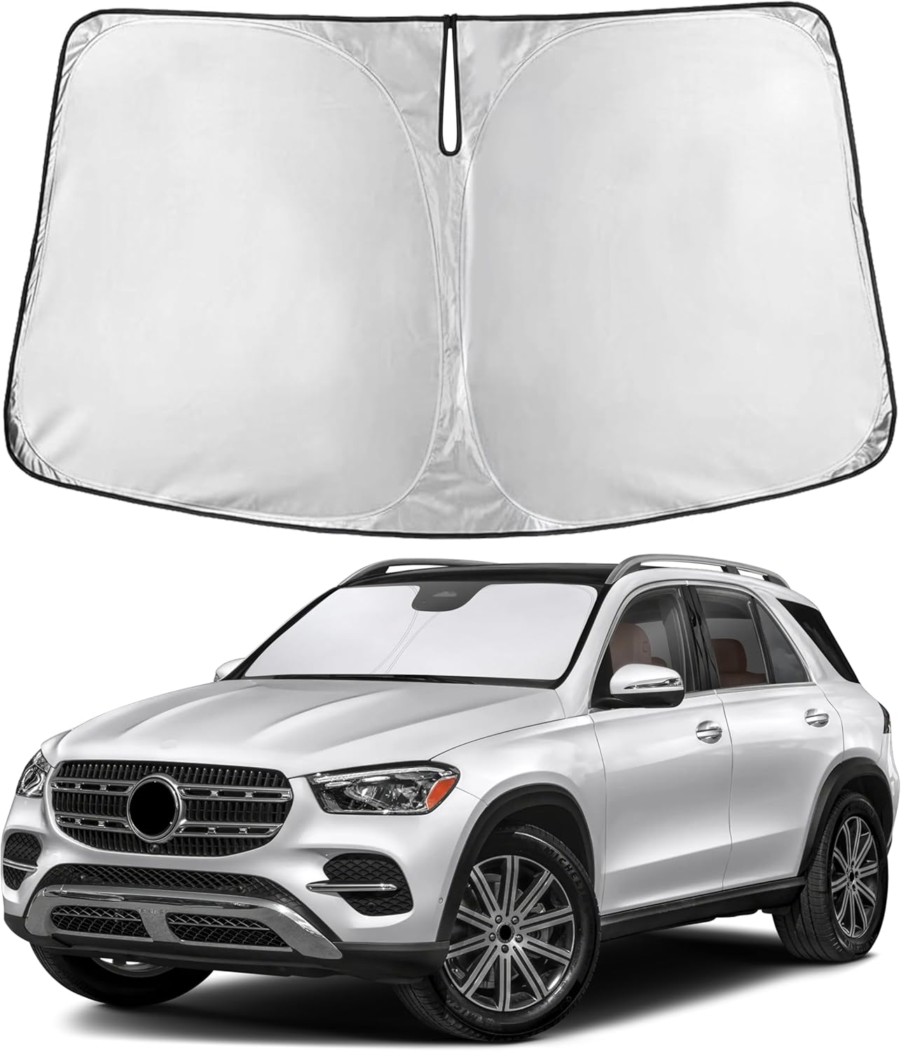 Econour Car Windshield Sun Shade, Front Window Sun Blocker for SUVs,Sedan
