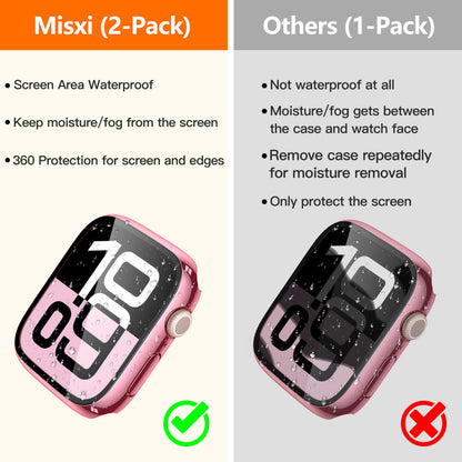 Misxi 2-Pack Waterproof Case for 46mm Apple Watch Series 11/10