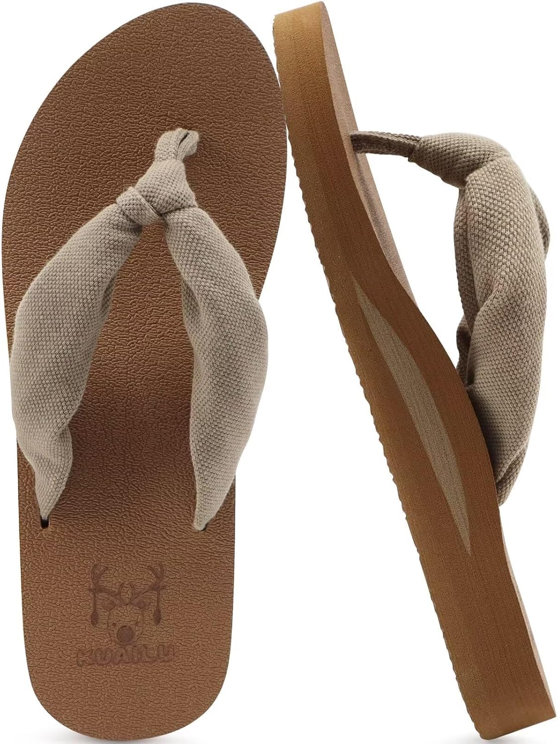 KuaiLu Flip Flops for Women with Arch Support Summer Beach Thong Sandals