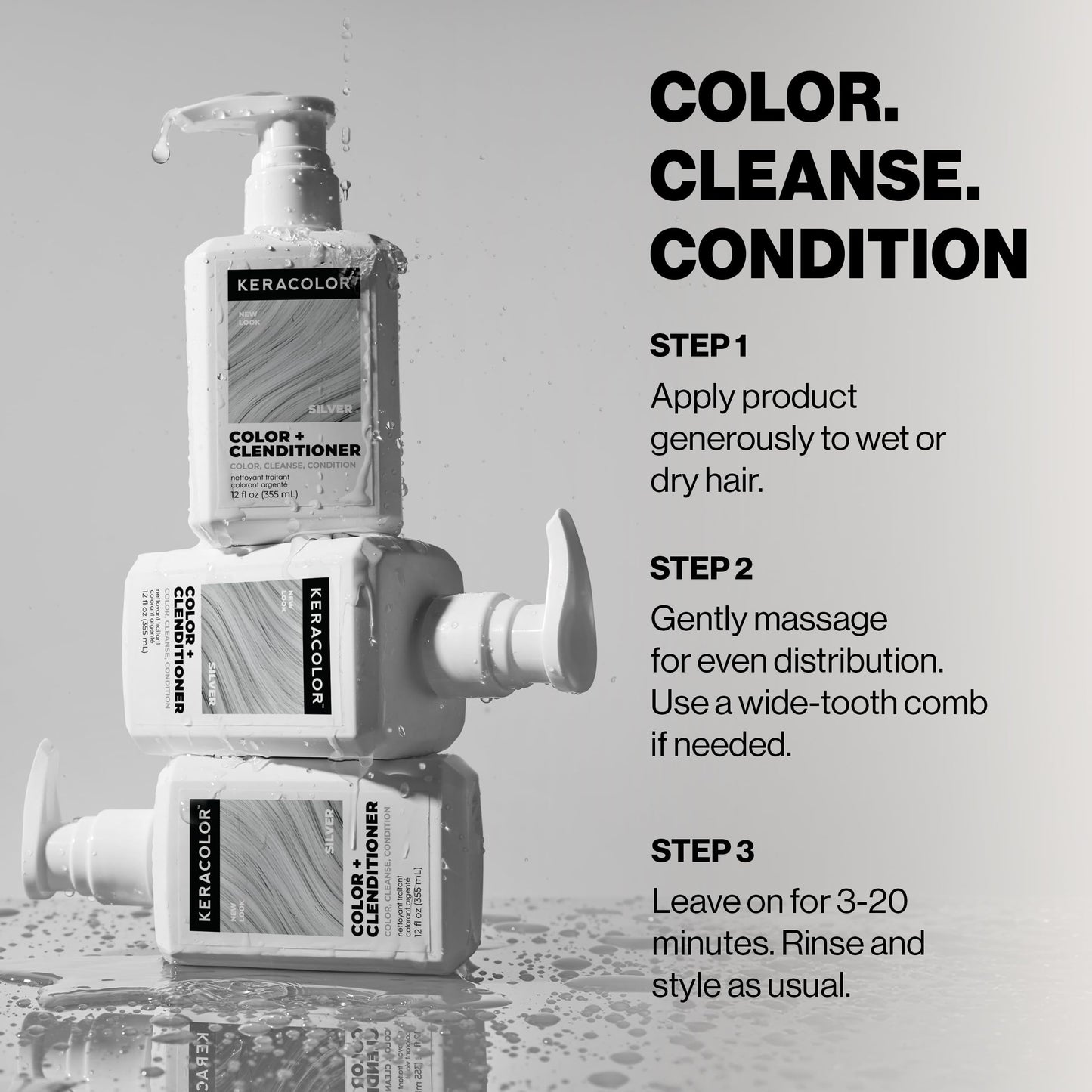 Keracolor Color + Clenditioner, Semi-Permanent Hair Color, 23 Shades