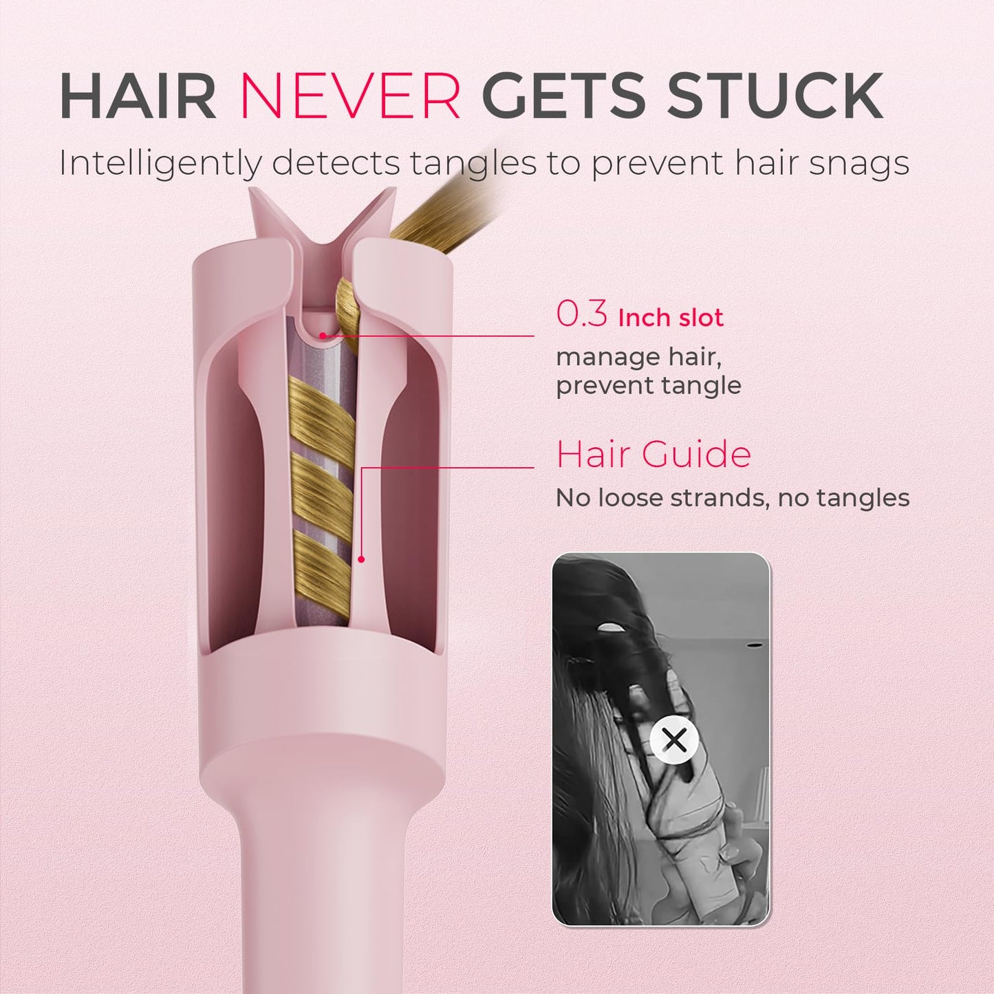 TYMO Automatic Rotating Curling Iron, TYMO CURLPRO Beach Waves Hair Curler