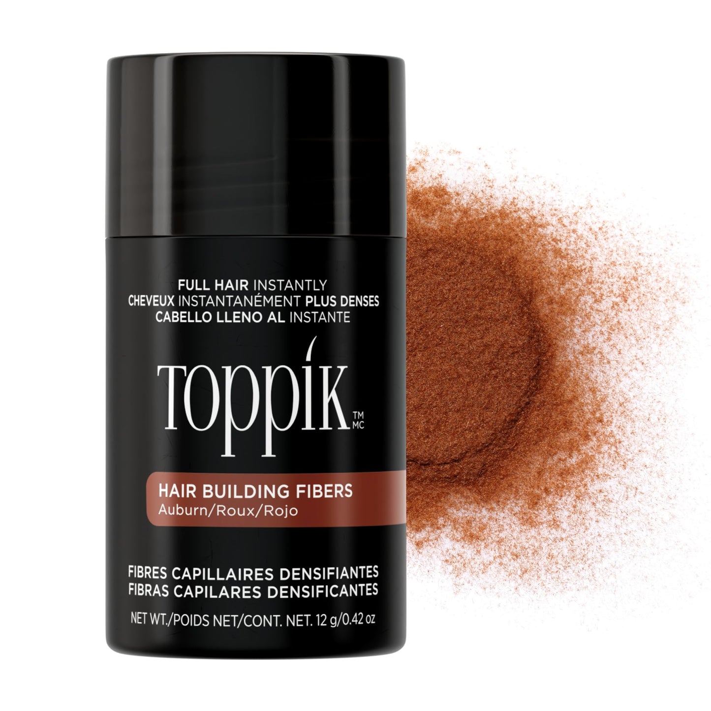 Toppik Hair Building Fibers, Fill In Fine or Thinning Hair Instantly Thicker, Fuller Looking Hair 9 Shades,4 size options