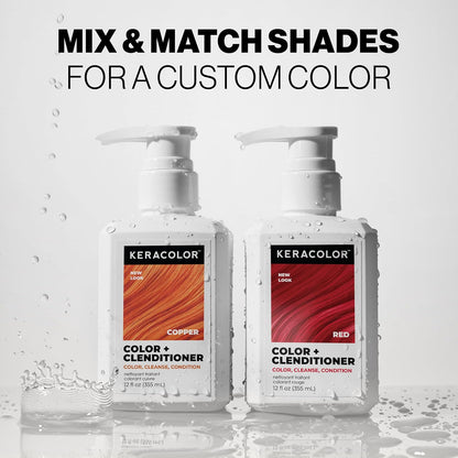Keracolor Color + Clenditioner, Semi-Permanent Hair Color, 23 Shades