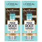L'Oreal Paris Magic Root Permanent Hair Color Kit, 100% Gray Hair Coverage In Just 10 Minutes, Precision Brush Applicator for Seamless Application, 4 Dark Brown (2 Count)