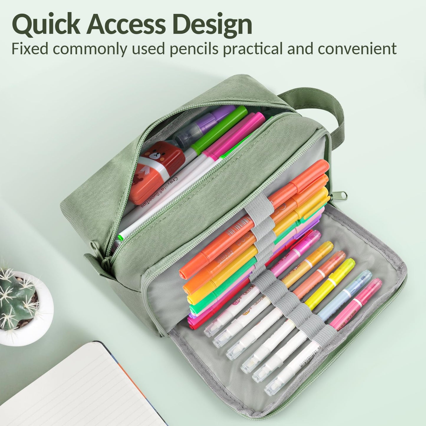 Sooez Original High Capacity Pencil Case, Big Pencil Bag Pouch Organizer