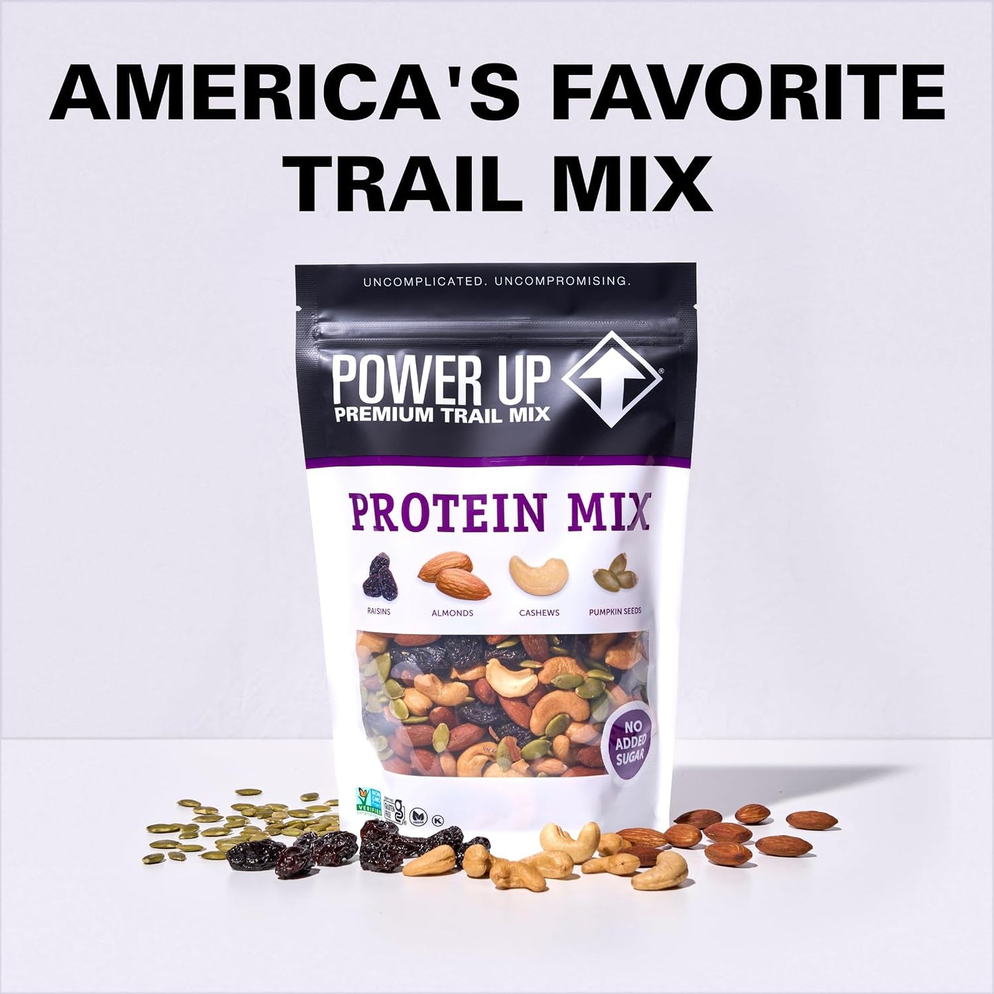 Power Up Trail Mix, Mega Omega Trail Mix, Non-GMO, Vegan, Gluten Free, No Artificial Ingredients, Gourmet Nut, 14 Ounce Bag