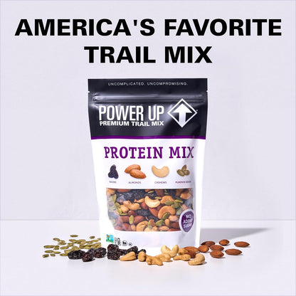 Power Up Trail Mix, Mega Omega Trail Mix, Non-GMO, Vegan, Gluten Free, No Artificial Ingredients, Gourmet Nut, 14 Ounce Bag