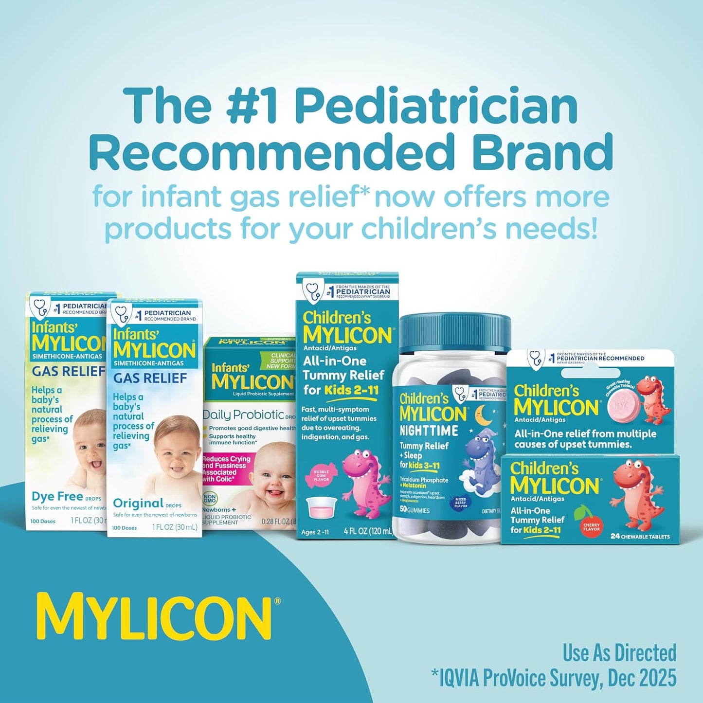 MYLICON Gas Relief Drops for Infants and Babies, Dye Free Formula, 1 Fl Oz.