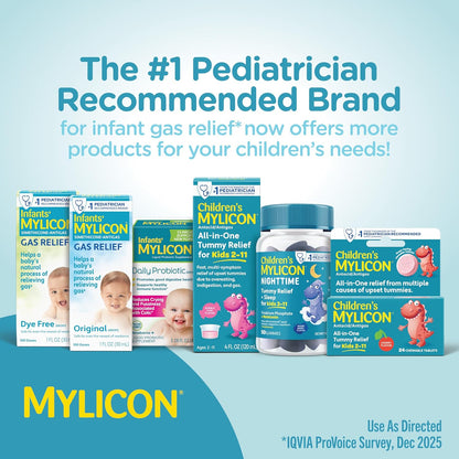 MYLICON Gas Relief Drops for Infants and Babies, Dye Free Formula, 1 Fl Oz.