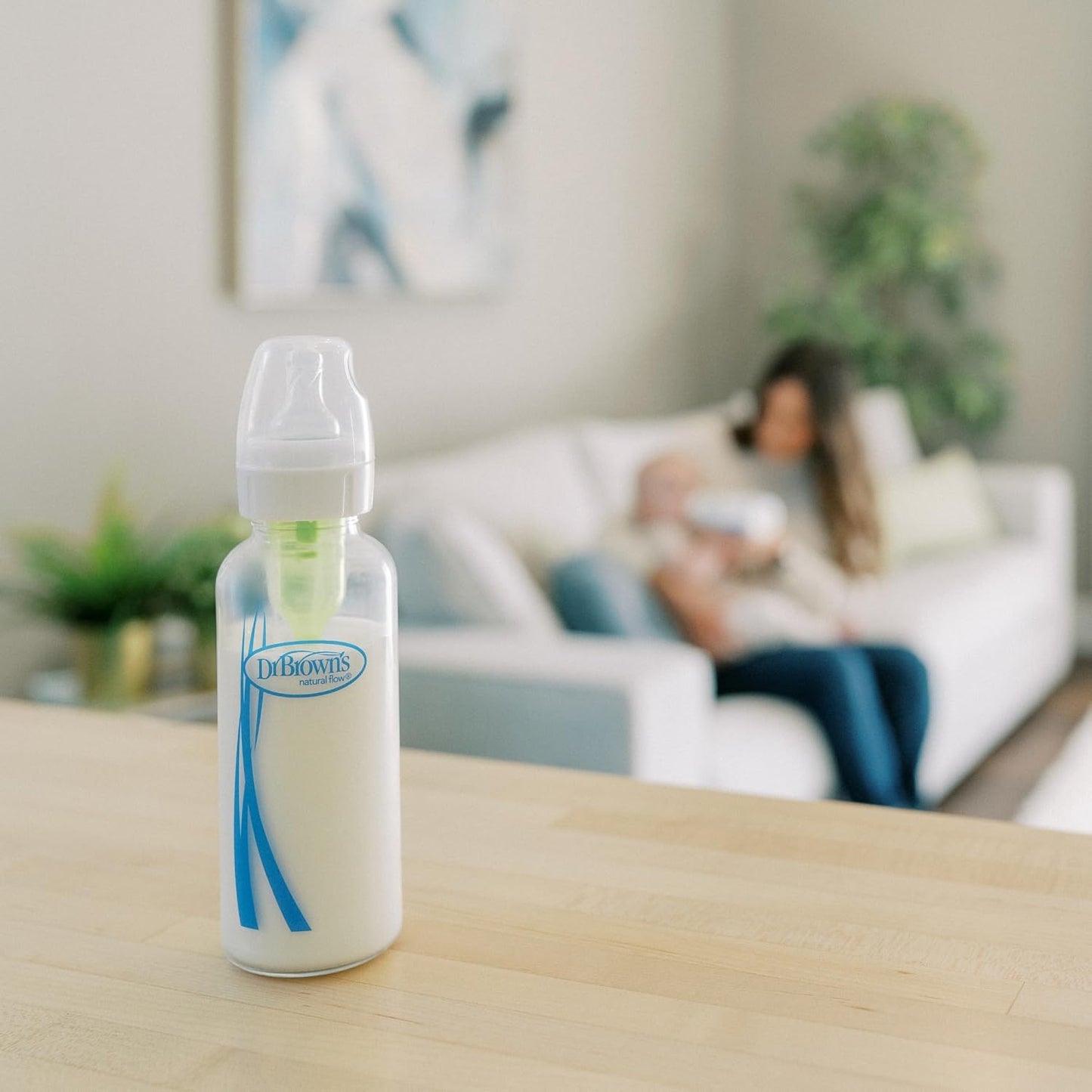Dr. Brown's Anti-Colic Options+ Narrow Glass Baby Bottle, 8 oz, 1-Pack