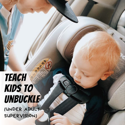 UnbuckleMe Car Seat Buckle Release Tool - Easy Opener Aid for Arthritis, Long Nails, Older Kids - Button Pusher for Infant, Toddler, Convertible 5 pt Harness car Seats - As Seen on Shark Tank (Aqua)