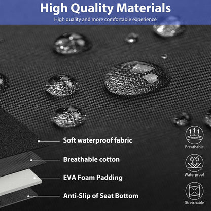 CAR PASS Waterproof Car Seat Covers Front Seats Only with 5mm Composite EVA, Neoprene Car Seat Cover with Separate Headrest Cover, Quick Setup Universal Fit for Car SUV Trucks,Airbag Compatible（Gray