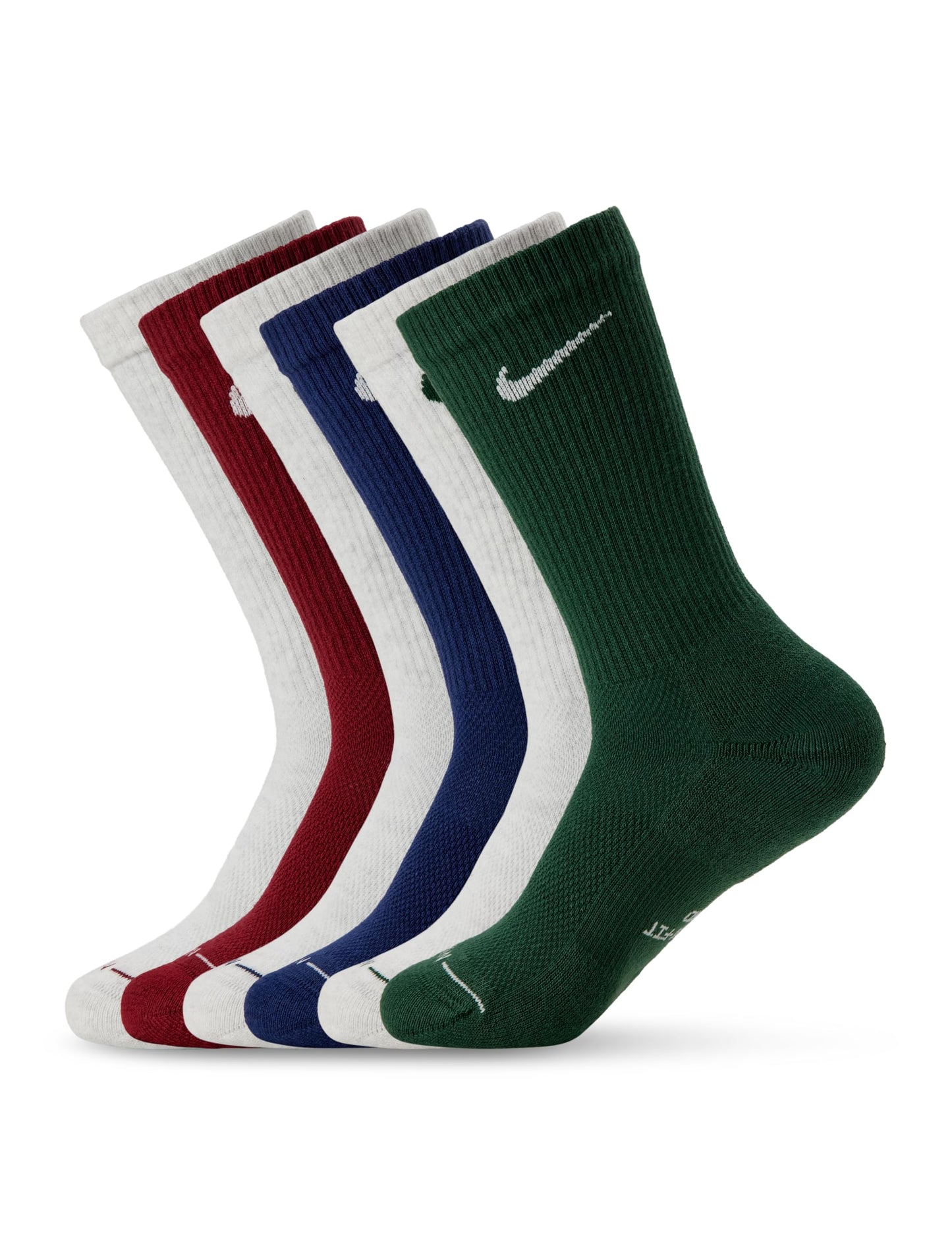 Nike Adult Dri-FIT Everyday Elevated Crew Socks (6-Packs) | Mens and Womens