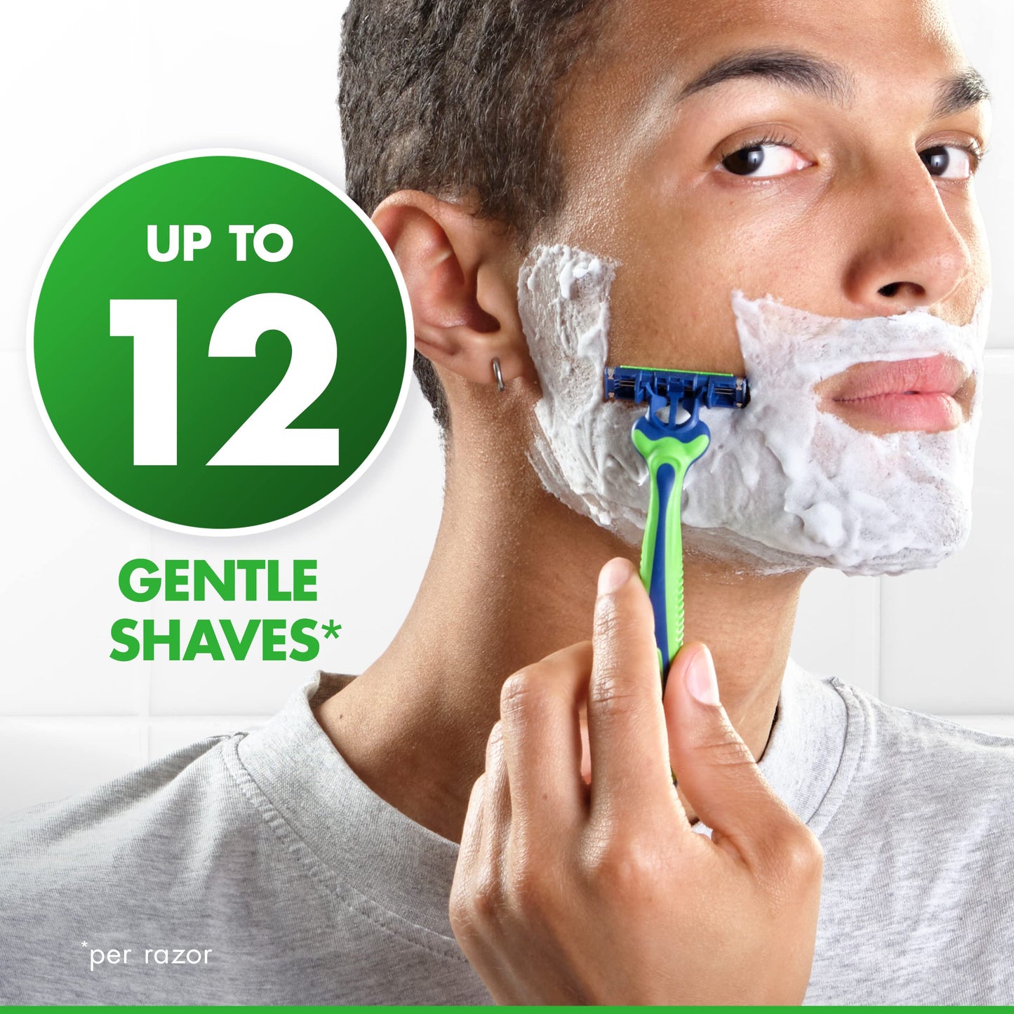 Gillette Sensor3 Sensitive Men's Disposable Razor, 1 Razor - Case of 36