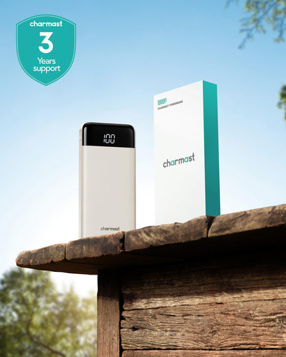 charmast Power Bank Portable Charger with Reinforced Built-in 4 Cables