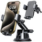 Qifutan Dash Mounted Holders Phone Holders for Your Car Phone Mount for Car Dashboard Windshield Air Vent Universal Desk Mounts Hands Free Automobile Cell Phone Holder Fit for iPhone Smartphone