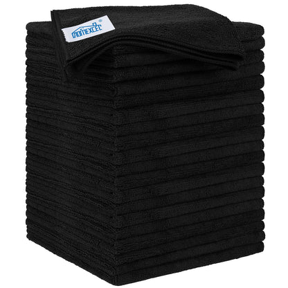 HOMEXCEL Microfiber Cleaning Cloth 12 Pack, 12.5 x 12.5 inch Microfiber Towels for Cars, Ultra Absorbent Washing Cloth, Lint Free Streak Free Cleaning Rags for Car, Kitchen, and Window (Grey)