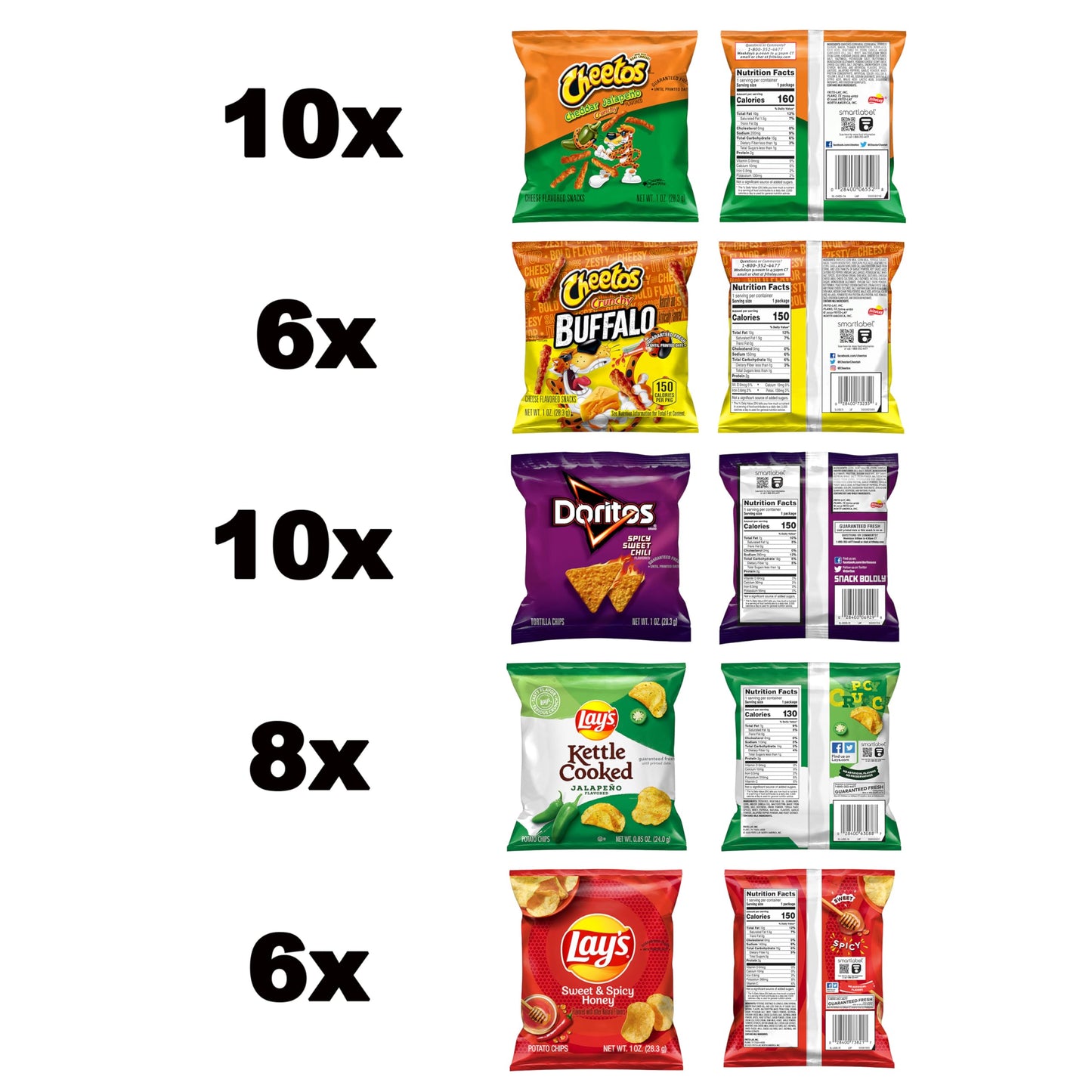 Frito-Lay Ultimate Snack Care Package, Favorites Mix, Variety Assortment of Chips, Cookies, Crackers & More, 40 Count
