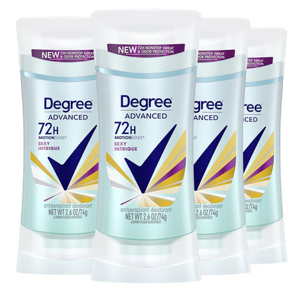 Degree Antiperspirant Deodorant Sexy Intrigue 72-Hour Sweat & Odor Protection Antiperspirant Deodorant For Women with Body Heat Activated Technology 2.6 oz (Pack of 2)