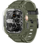 amBand Bands Compatible with Apple Watch 9/8/7/6/5/4 & SE 3/2/1 45mm/44mm Case for Men, M1 Sport Series Rugged Case Protective Cover for iWatch SE3/SE2/6/SE/5/4 44/45 mm Men Black