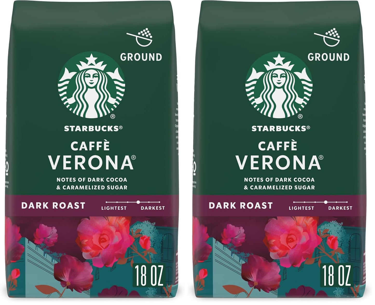 Starbucks Ground Coffee, Dark Roast Coffee, Italian Roast, 100% Arabica, 1 bag (18 oz)