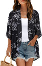 CHICGAL Womens Floral Kimono Cardigan Beach Cover Up Casual Summer Tops