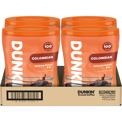 Dunkin’ Original Blend Medium Roast Ground Coffee, 30 Oz. Canister