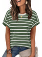 WIHOLL Womens Tops Short Sleeve Shirts Summer Outfits 2026 Spring Dressy Casual Clothes Clothing