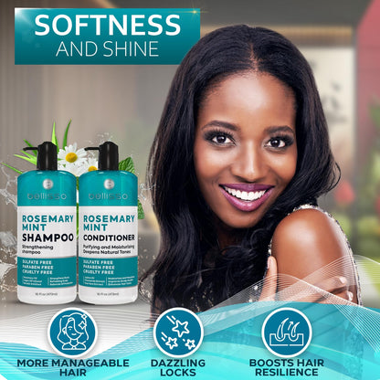 Caffeine Shampoo and Conditioner Set - Volumizing Products for Women and Men - Thickening, Volume Boosting Formula for Thinning and Fine Hair - Sulfate Free, No Parabens - Hydrating, Salon Grade