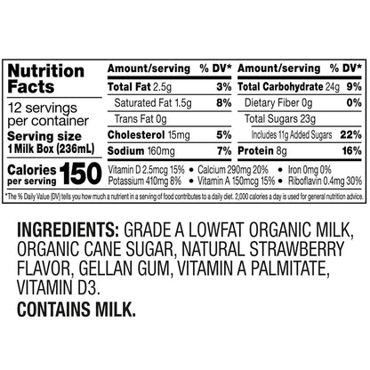 Horizon Organic Shelf Stable Whole Milk Boxes, Pack of 18-8g Protein per Serving