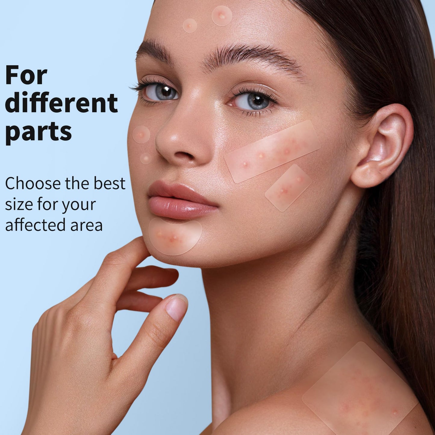 Daolyo 6 Sizes 142 Counts Large Acne Pimple Patches for Face