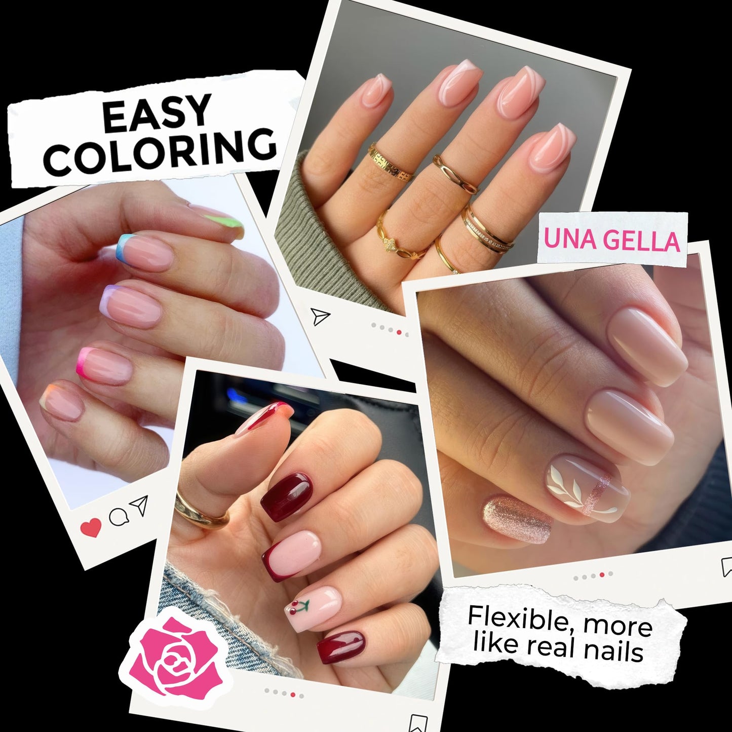UNA GELLA 15g Nail Glue for Press On Nails with 20ml Nail Glue Remover Kit