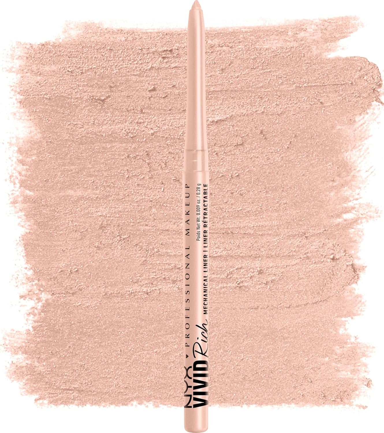 NYX PROFESSIONAL MAKEUP Mechanical Eye Pencil,Vivid Rich Mechanical, Creamy Retractable Eyeliner - Always Onyx, Black Eyeliner