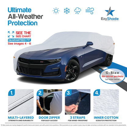 EzyShade Car Cover Waterproof All Weather. See Vehicle Size-Chart. Size A3