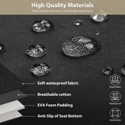 CAR PASS Waterproof Car Seat Covers Front Seats Only with 5mm Composite EVA, Neoprene Car Seat Cover with Separate Headrest Cover, Quick Setup Universal Fit for Car SUV Trucks,Airbag Compatible（Gray