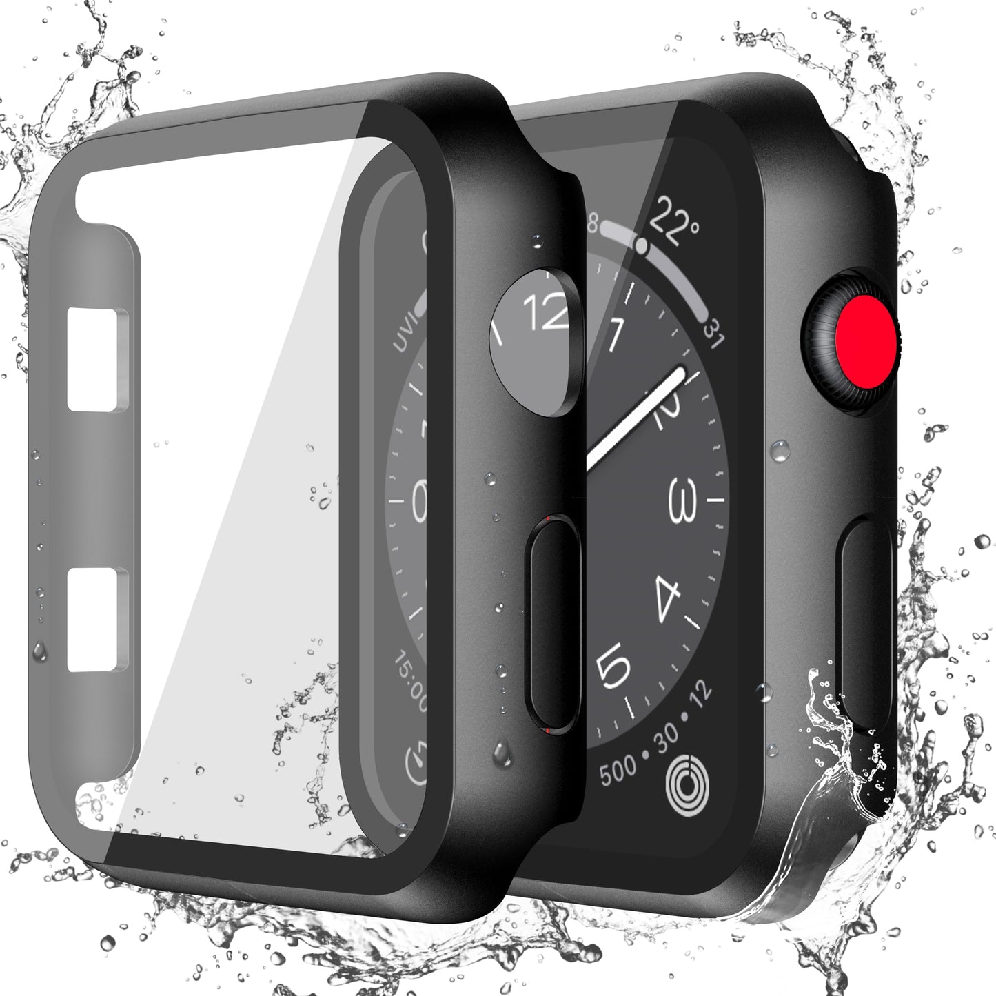 Misxi 2-Pack Waterproof Case for 46mm Apple Watch Series 11/10