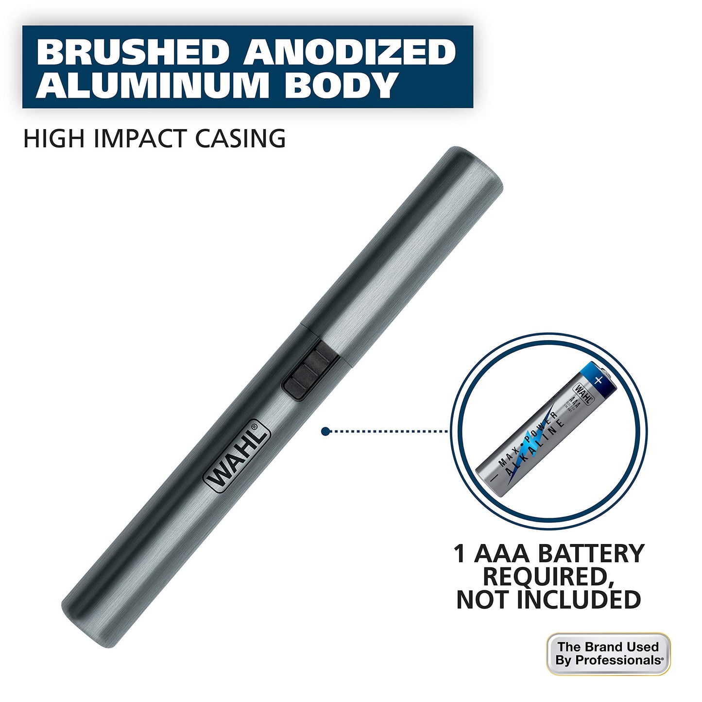 Wahl Micro Groomsman Battery Personal Trimmer for Eyebrows, Nose & Ear