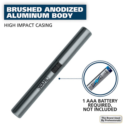 Wahl Micro Groomsman Battery Personal Trimmer for Eyebrows, Nose & Ear