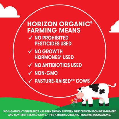 Horizon Organic Shelf Stable Whole Milk Boxes, Pack of 18-8g Protein per Serving