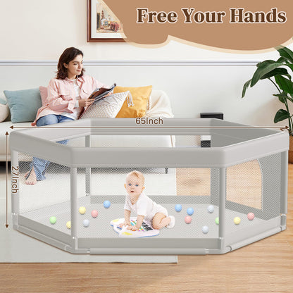 Hiaksedt Baby Playpen 50x50 Inch, Play Pens for Babies and Toddlers