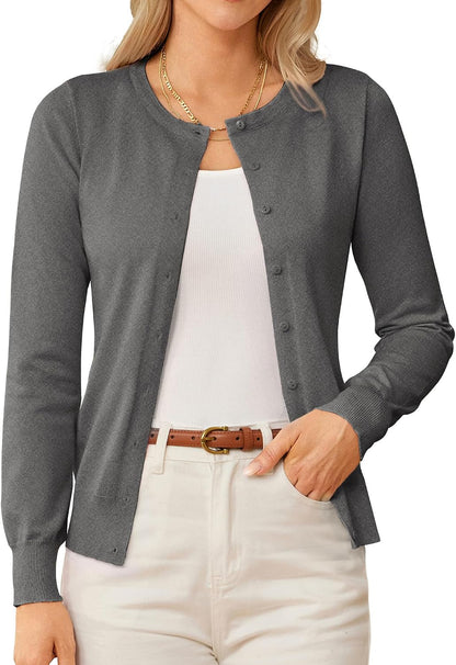 GRACE KARIN Knit Cardigan Sweaters for Women Lightweight Fall Outfits 2026