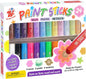 TBC The Best Crafts Paint Sticks for Kids Ages 2-8, 12 Classic Colors